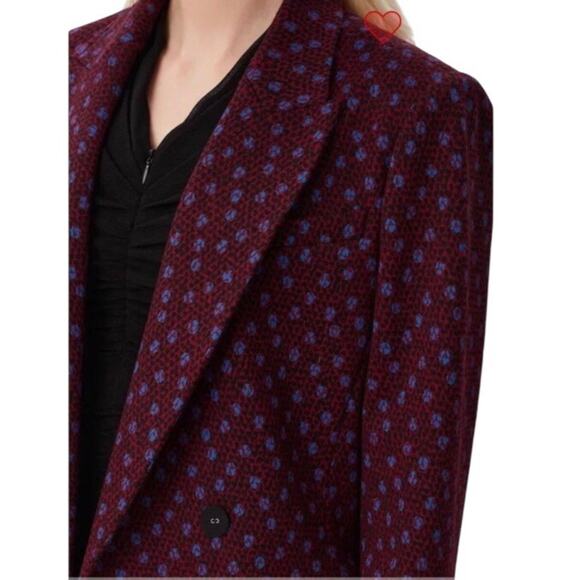 DVF Diane von Furstenberg NWT Bien Graphic Print Double Breasted Blazer Size 6 - Picture 12 of 16